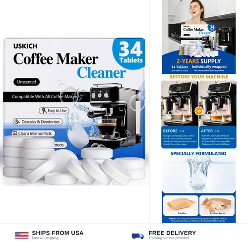 Coffee machine cleaner tablets - coffee,